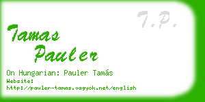 tamas pauler business card